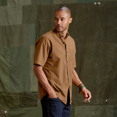 Garment-Dyed Poplin Short-Sleeve Shirt / Orvis