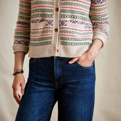 Fair Isle Patterned Brushed Cashmere Cardigan / Orvis