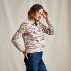 Fair Isle Patterned Brushed Cashmere Cardigan / Orvis