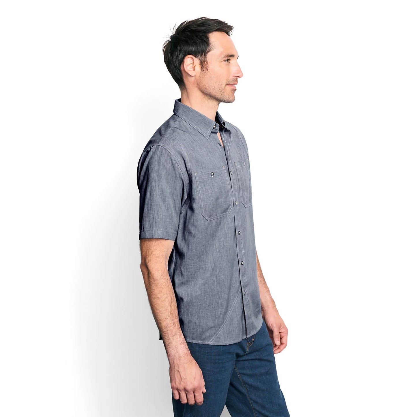 Men's Tech Chambray Short-Sleeve Work Shirt / Orvis