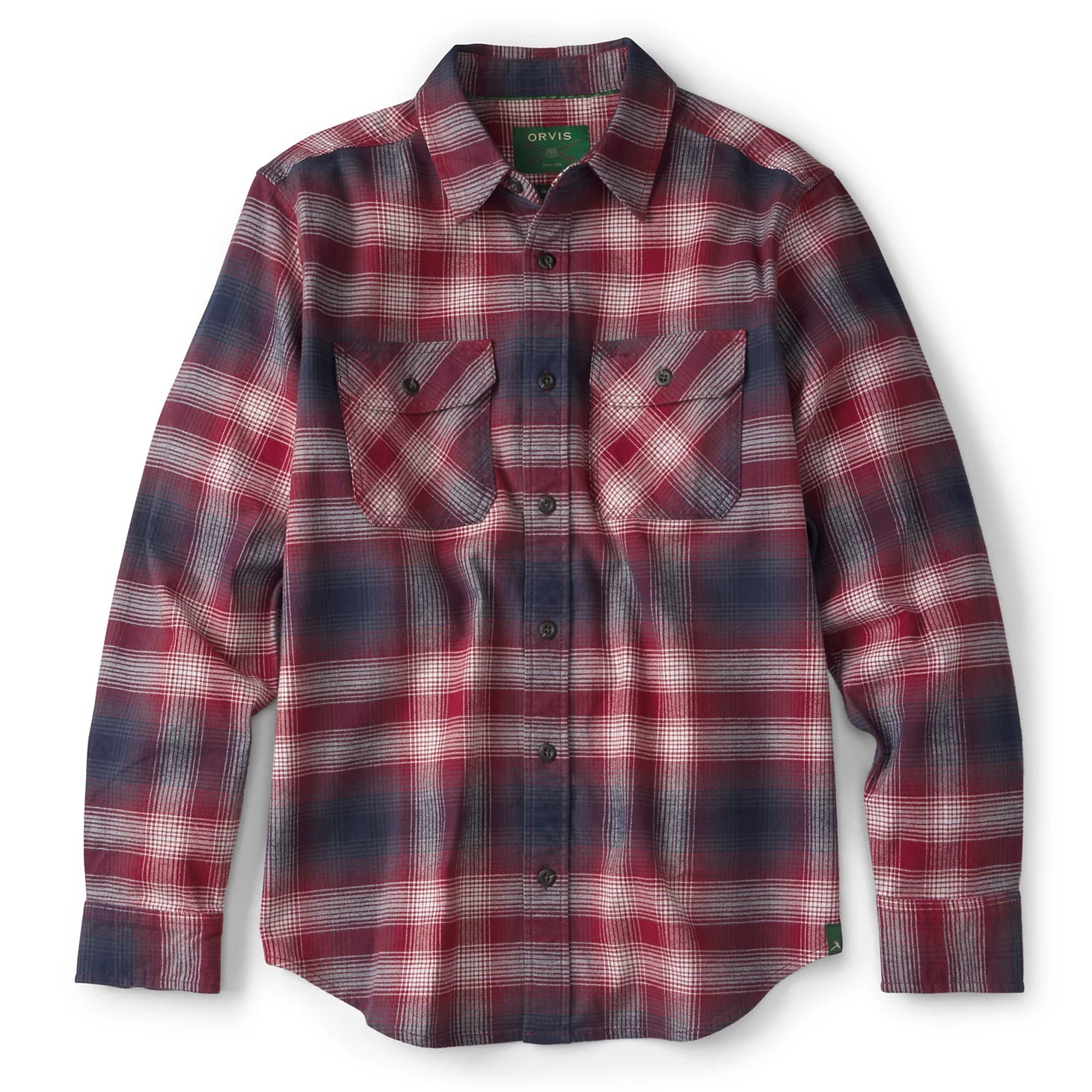 Yarn-Dyed Moleskin Long-Sleeved Plaid Shirt / Orvis