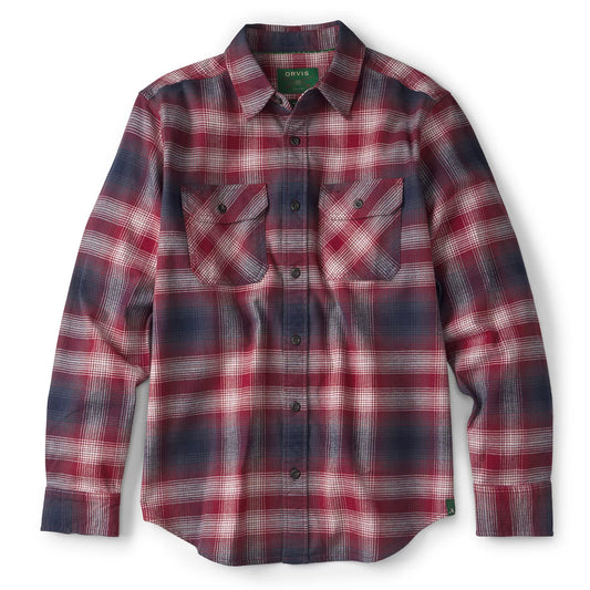 Yarn-Dyed Moleskin Long-Sleeved Plaid Shirt / Orvis