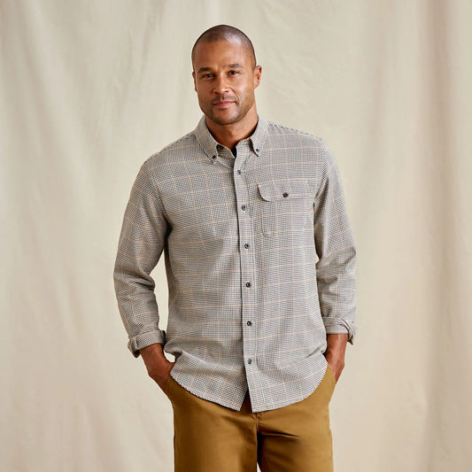 Spencer Houndstooth Pure Cotton Long-Sleeve Shirt / Orvis