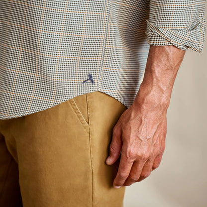 Spencer Houndstooth Pure Cotton Long-Sleeve Shirt / Orvis