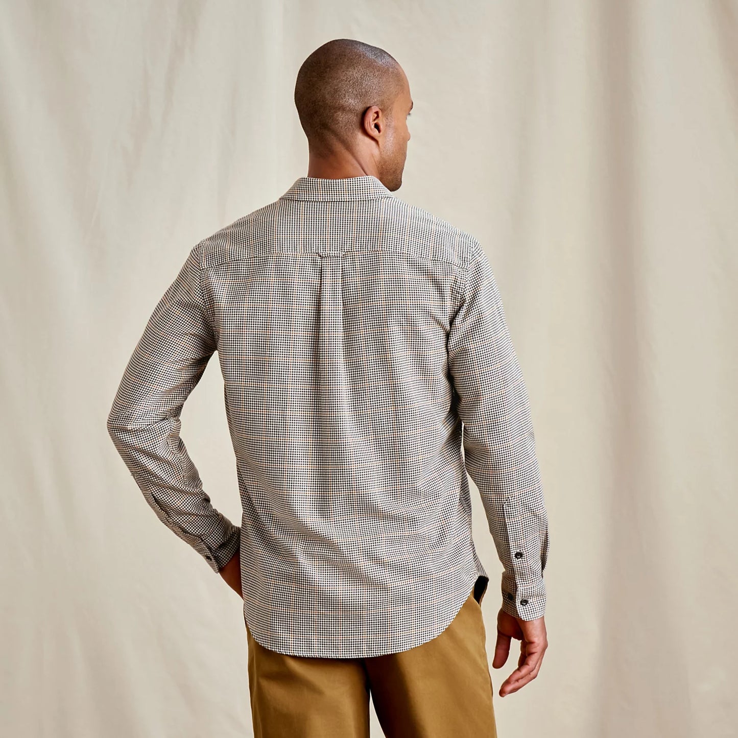 Spencer Houndstooth Pure Cotton Long-Sleeve Shirt / Orvis