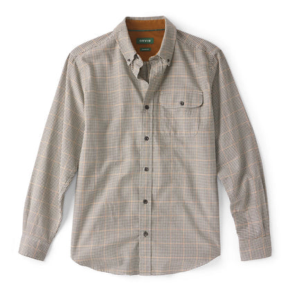 Spencer Houndstooth Pure Cotton Long-Sleeve Shirt / Orvis