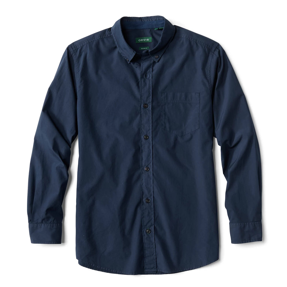 Garment-Dyed Poplin Long-Sleeve Shirt / Orvis