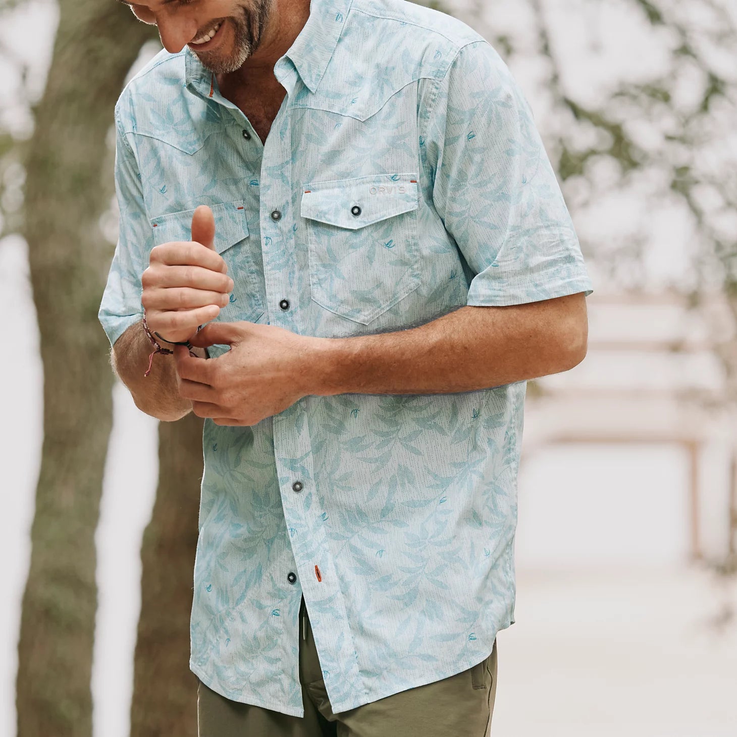 Men's River Guide Printed Short-Sleeve Western Shirt 2.0 / Orvis