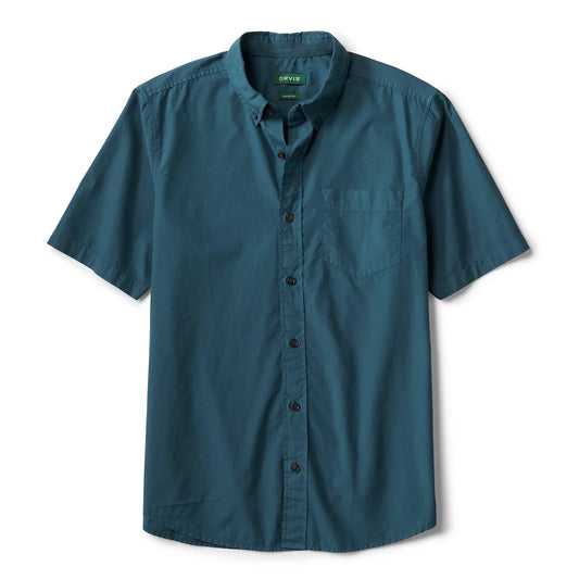 Garment-Dyed Poplin Short-Sleeve Shirt / Orvis