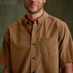 Garment-Dyed Poplin Short-Sleeve Shirt / Orvis