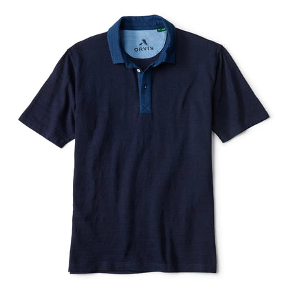 Angler's Indigo Colorblock Polo / Orvis