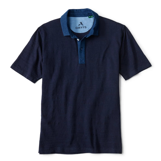 Angler's Indigo Colorblock Polo / Orvis