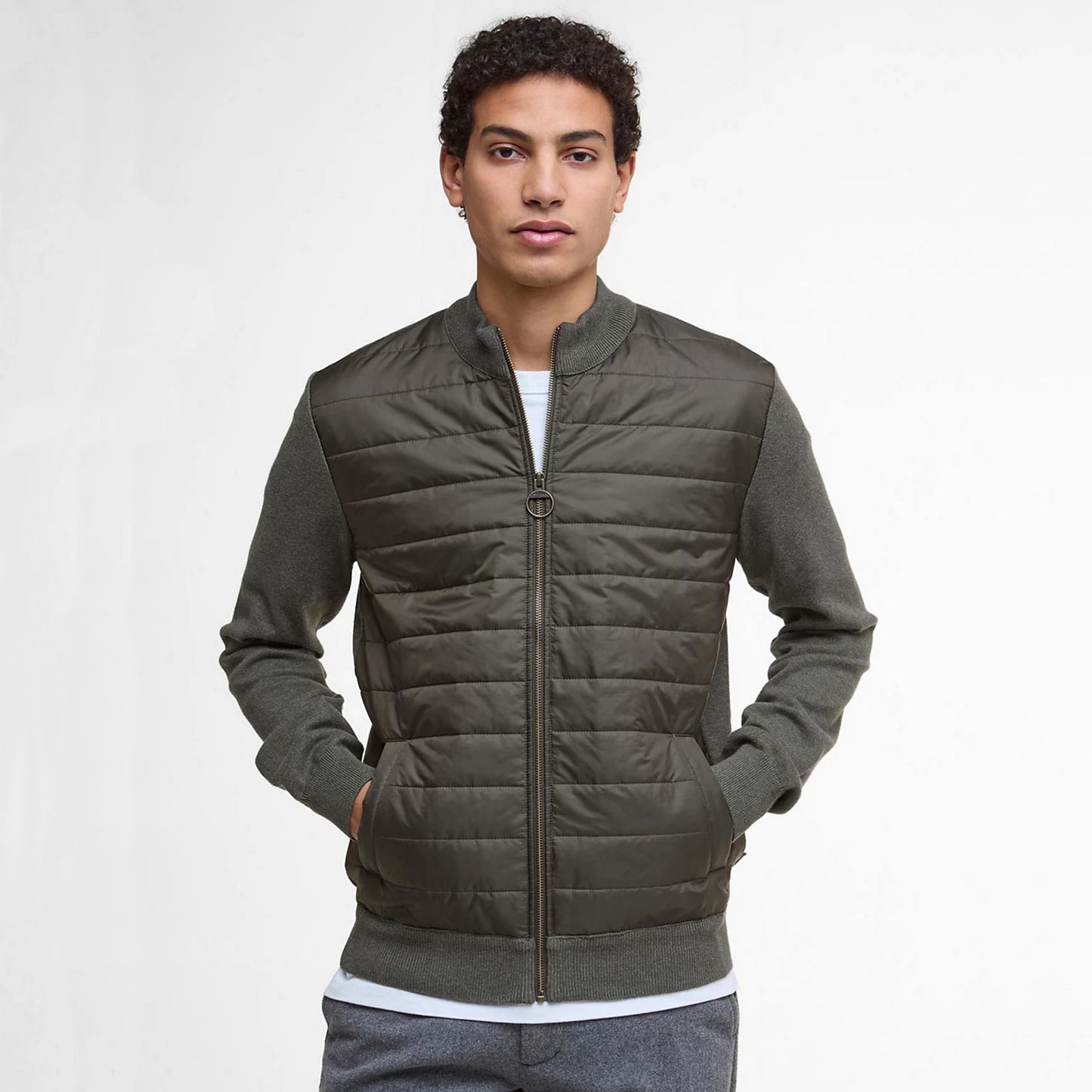 Barbour® Essential Carn Baffle Zip-Through Knitted Sweater / Orvis