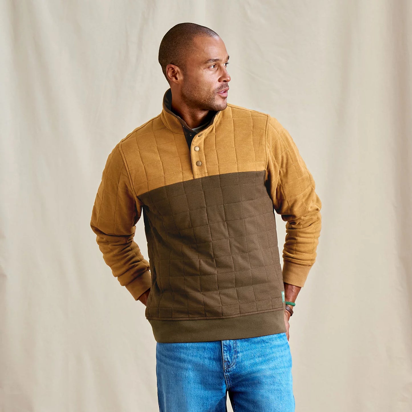 Men's Battenkill Colorblock Quilted 1/4-Snap Sweatshirt / Orvis