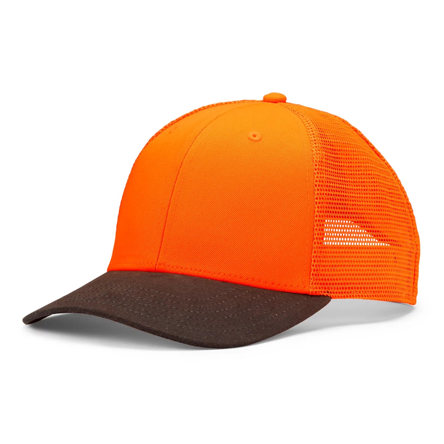 Blaze Orange Waxed Brim Mesh Cap / Orvis