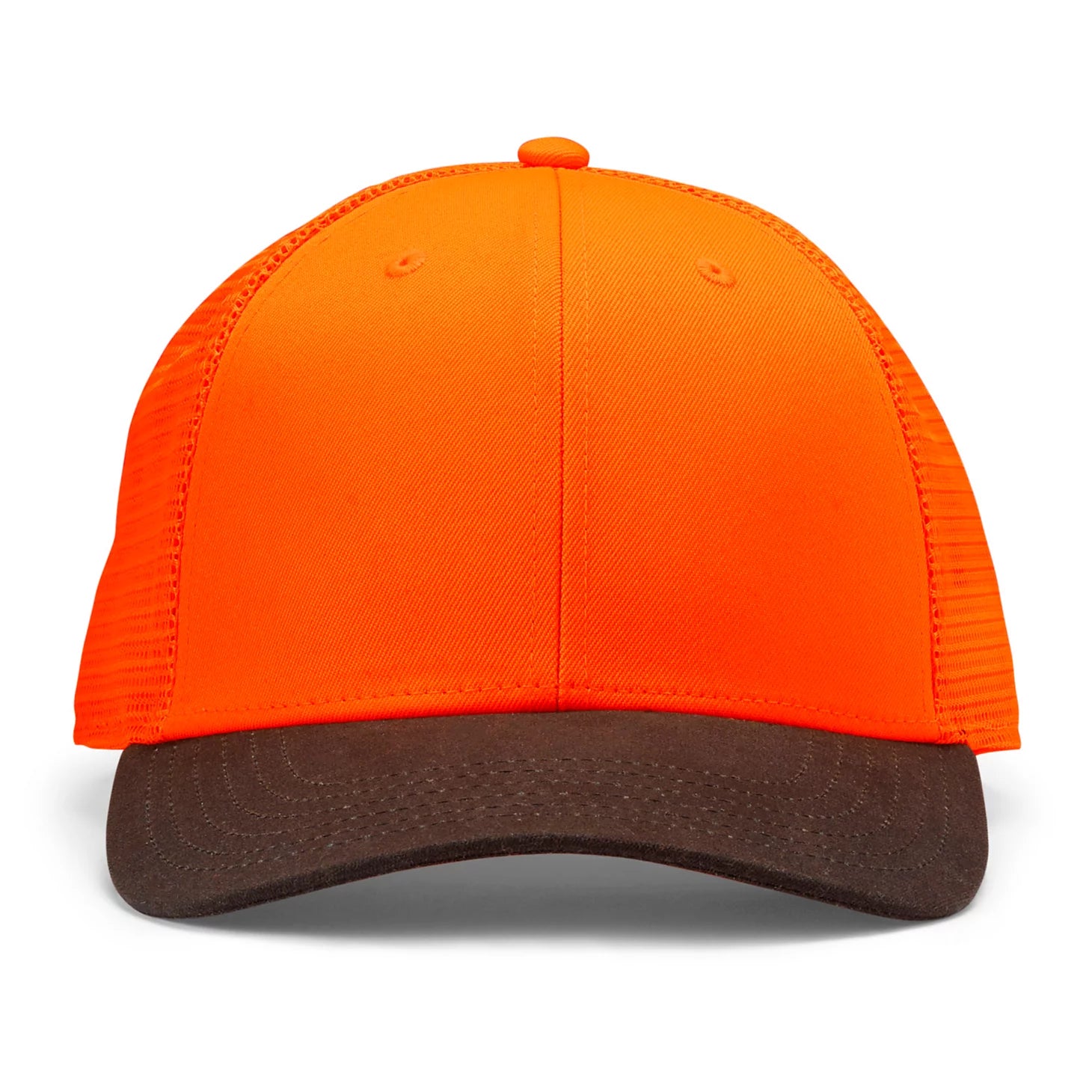 Blaze Orange Waxed Brim Mesh Cap / Orvis