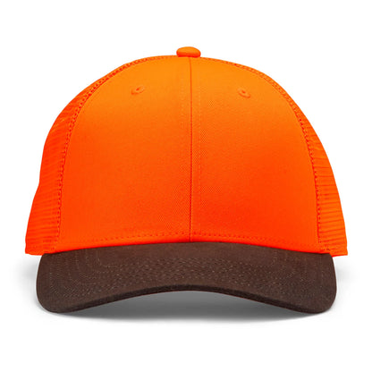 Blaze Orange Waxed Brim Mesh Cap / Orvis