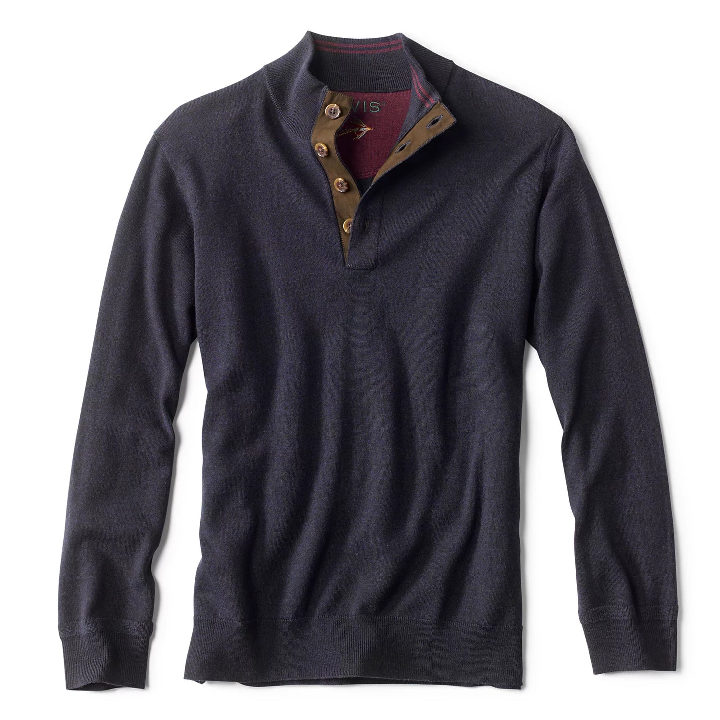Merino Button Mockneck Sweater / Orvis