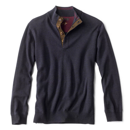Merino Button Mockneck Sweater / Orvis