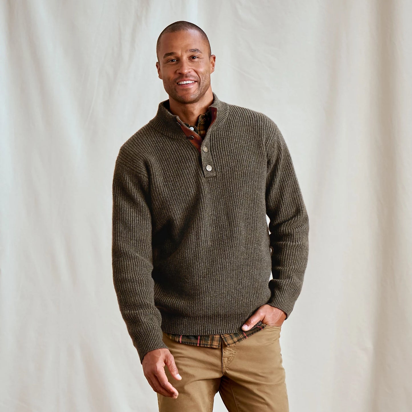 Quail Creek Button Mockneck Pullover / Orvis