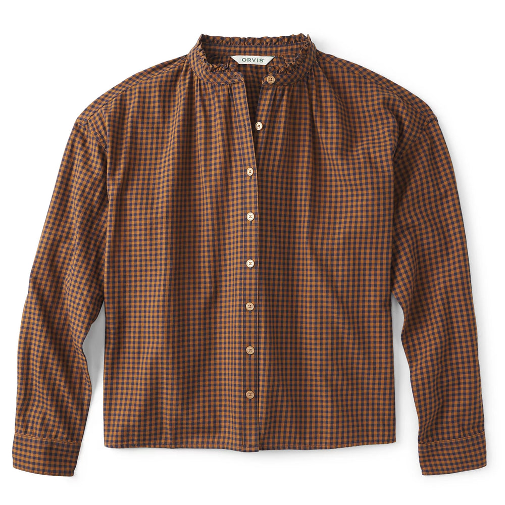 HAZELNUT NAVY GINGHAM,XS