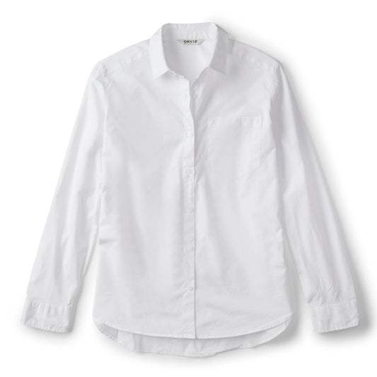 Women's Heritage Poplin Garment-Dyed Long-Sleeve Shirt / Orvis