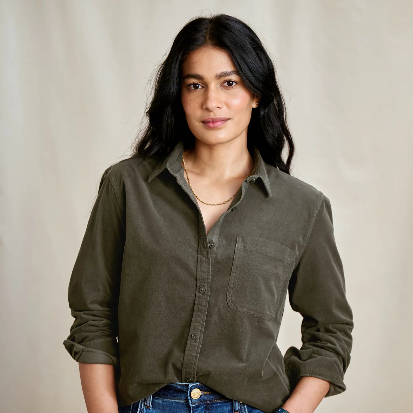 Corduroy Button-Down Long-Sleeve Shirt / Orvis