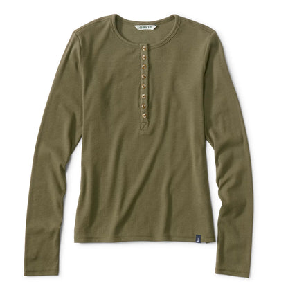 Ribbed Henley Long-Sleeve Tee / Orvis
