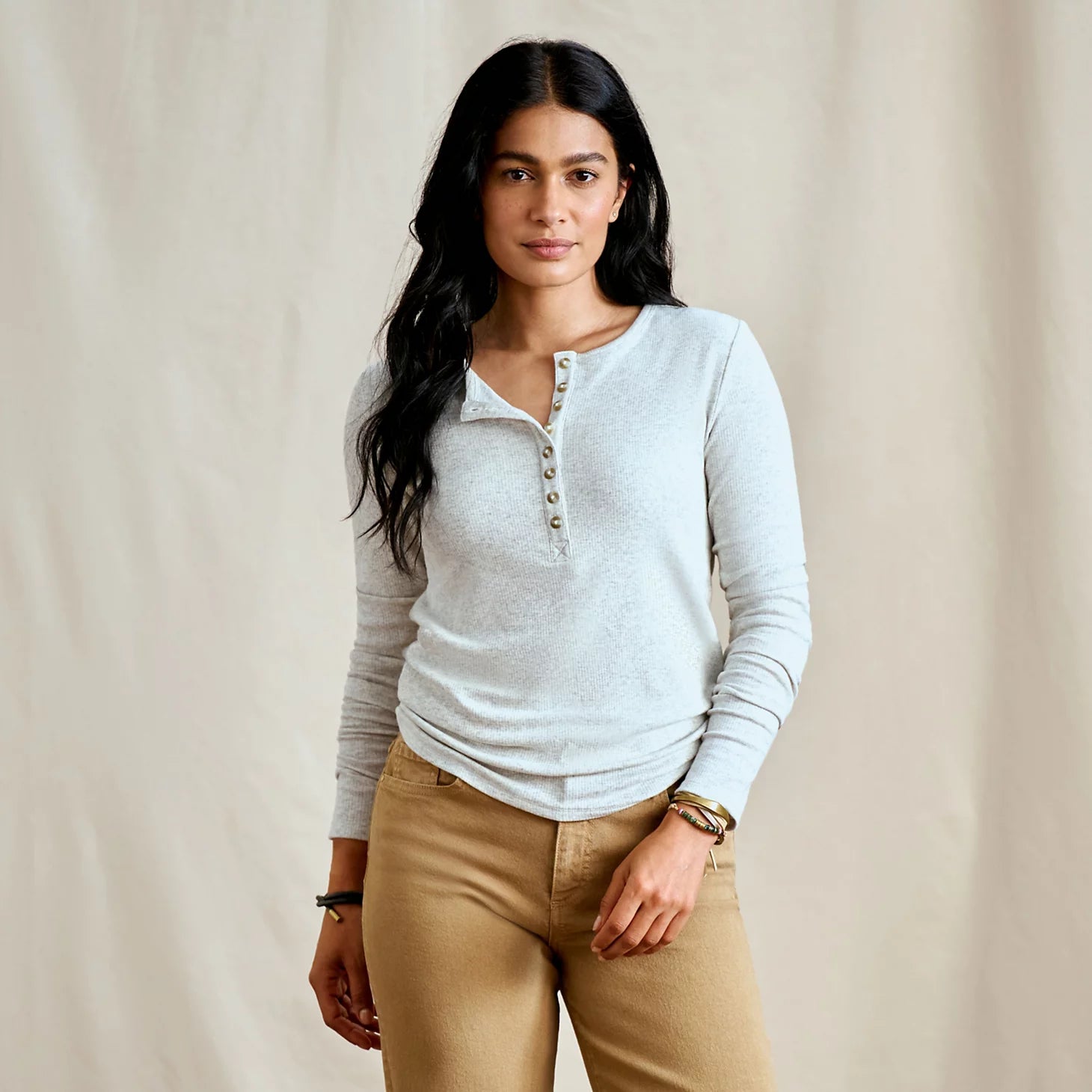 Ribbed Henley Long-Sleeve Tee / Orvis