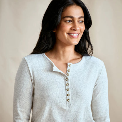 Ribbed Henley Long-Sleeve Tee / Orvis