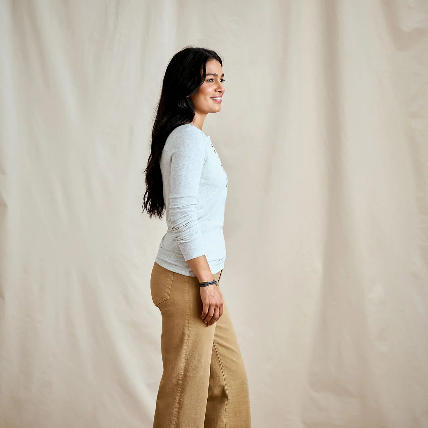 Ribbed Henley Long-Sleeve Tee / Orvis