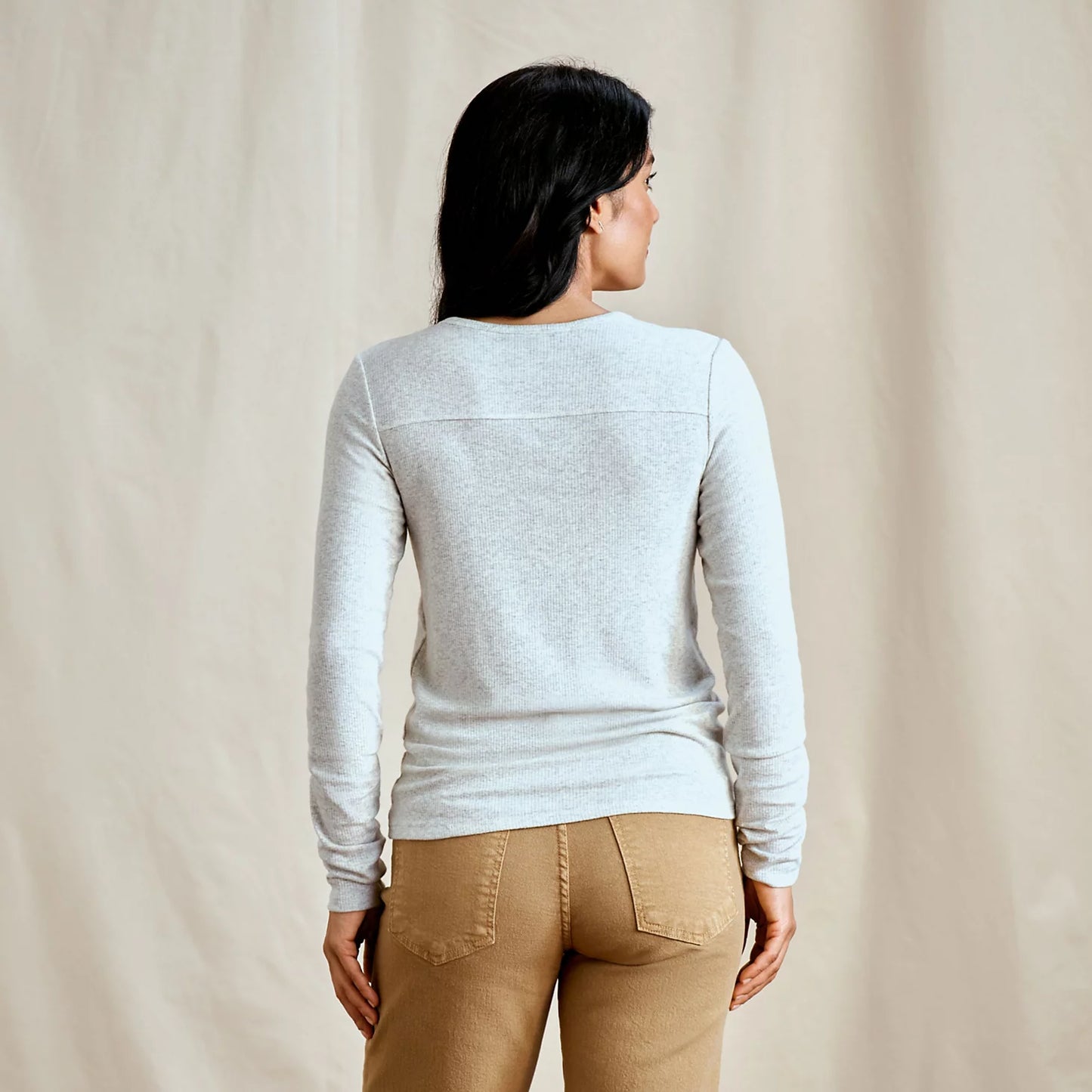 Ribbed Henley Long-Sleeve Tee / Orvis