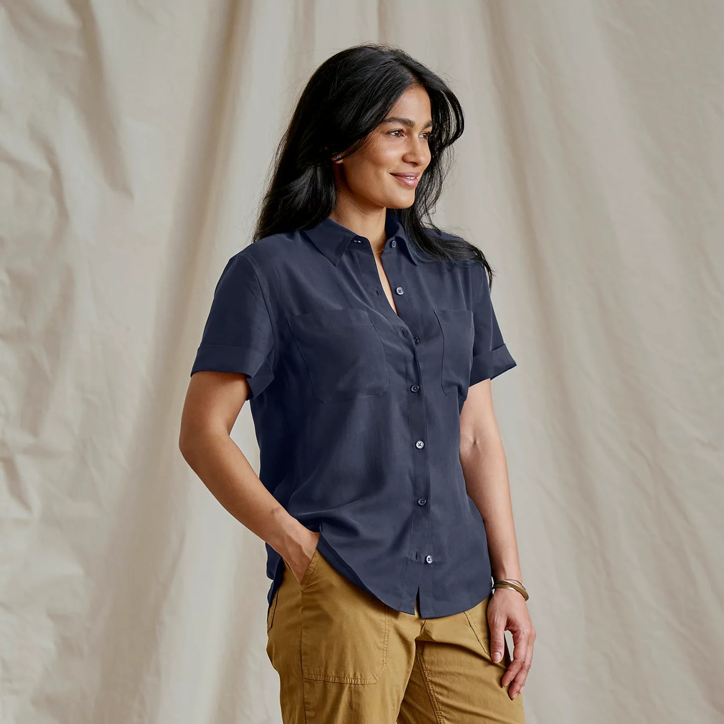Washable Silk Short-Sleeve Camp Shirt / Orvis