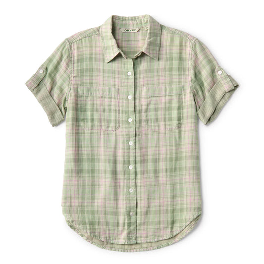Plaid Gauze Short-Sleeve Camp Shirt / Orvis
