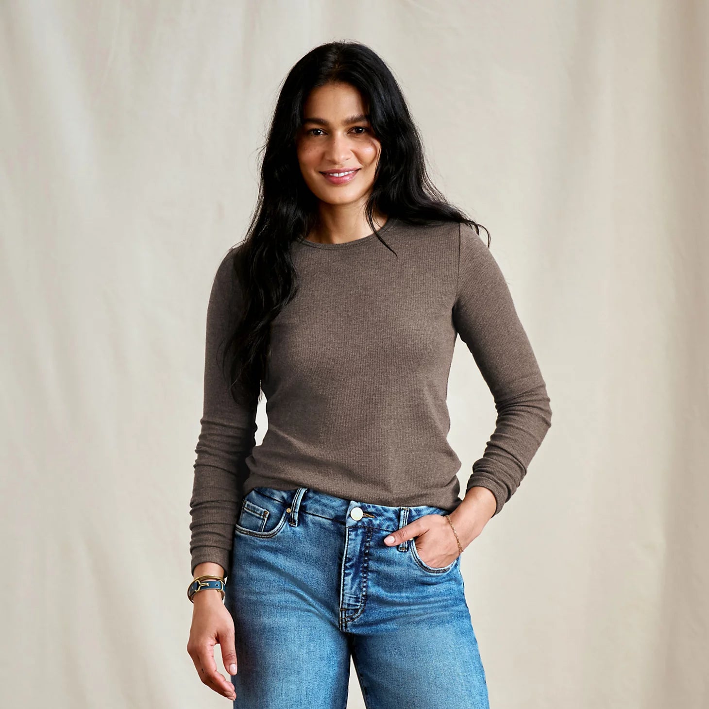 Ribbed Long-Sleeve Crew / Orvis