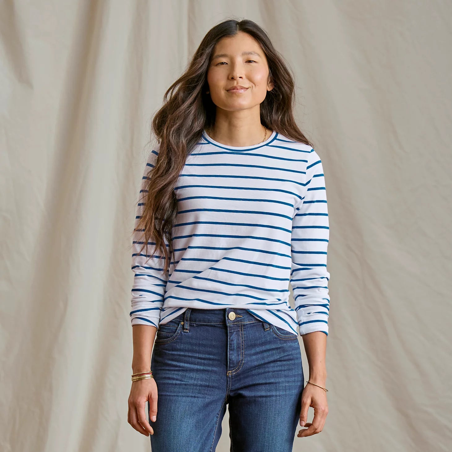 WHITE/PACIFIC STRIPE,XS