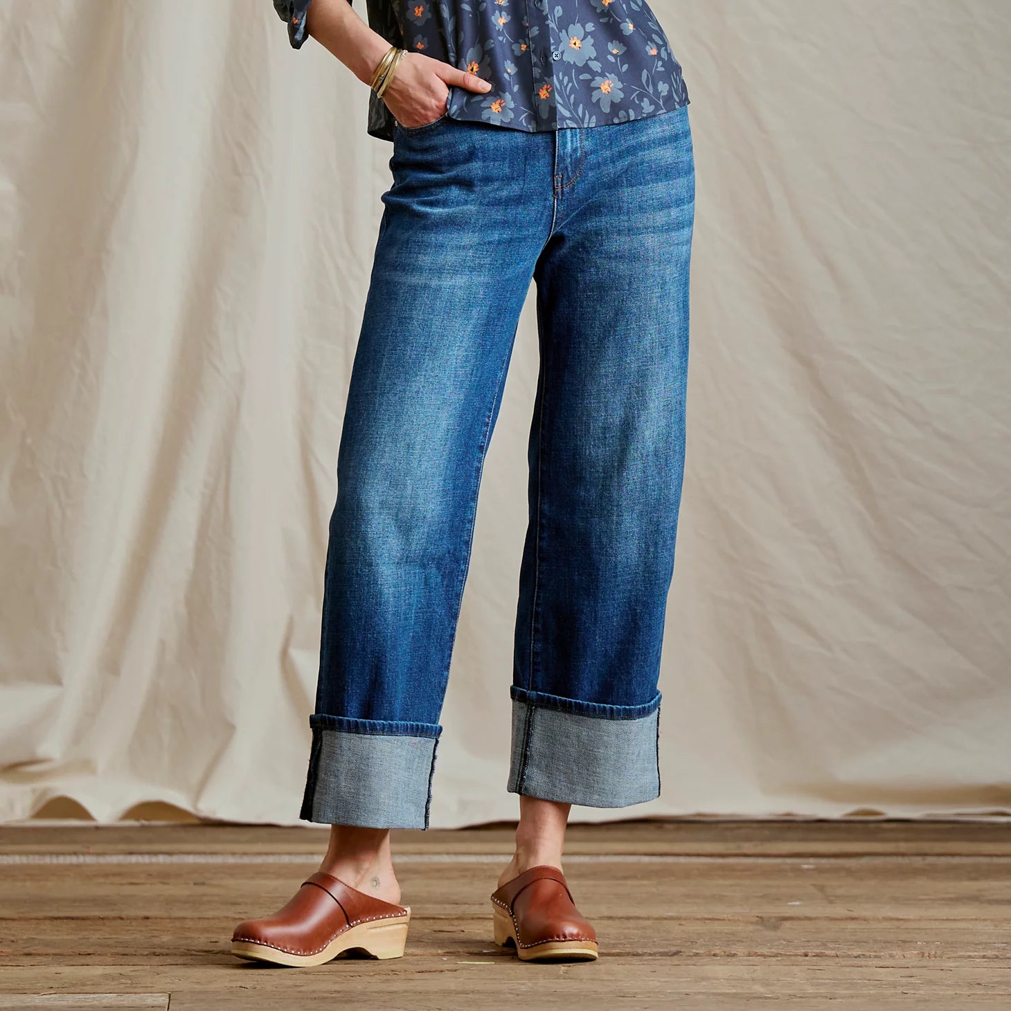 Kut from the Kloth® Sienna High-Rise Cuffed Wide-Leg Jeans / Orvis