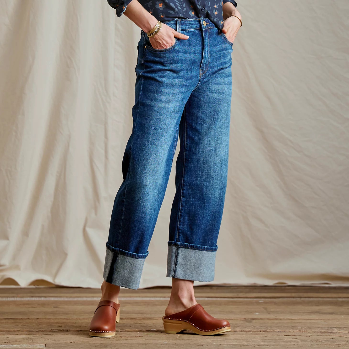Kut from the Kloth® Sienna High-Rise Cuffed Wide-Leg Jeans / Orvis