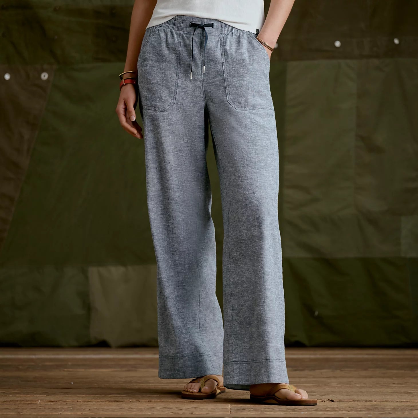 Explorer Performance Linen Wide-Leg Pants / Orvis