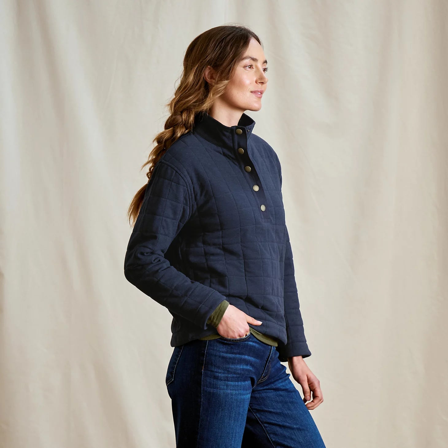 Women's Battenkill Quilted 1/2-Snap Sweatshirt / Orvis