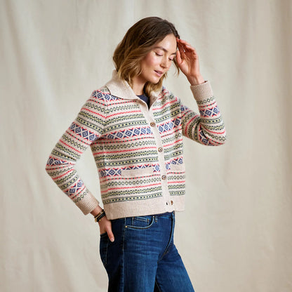 Fair Isle Patterned Brushed Cashmere Cardigan / Orvis