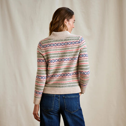 Fair Isle Patterned Brushed Cashmere Cardigan / Orvis
