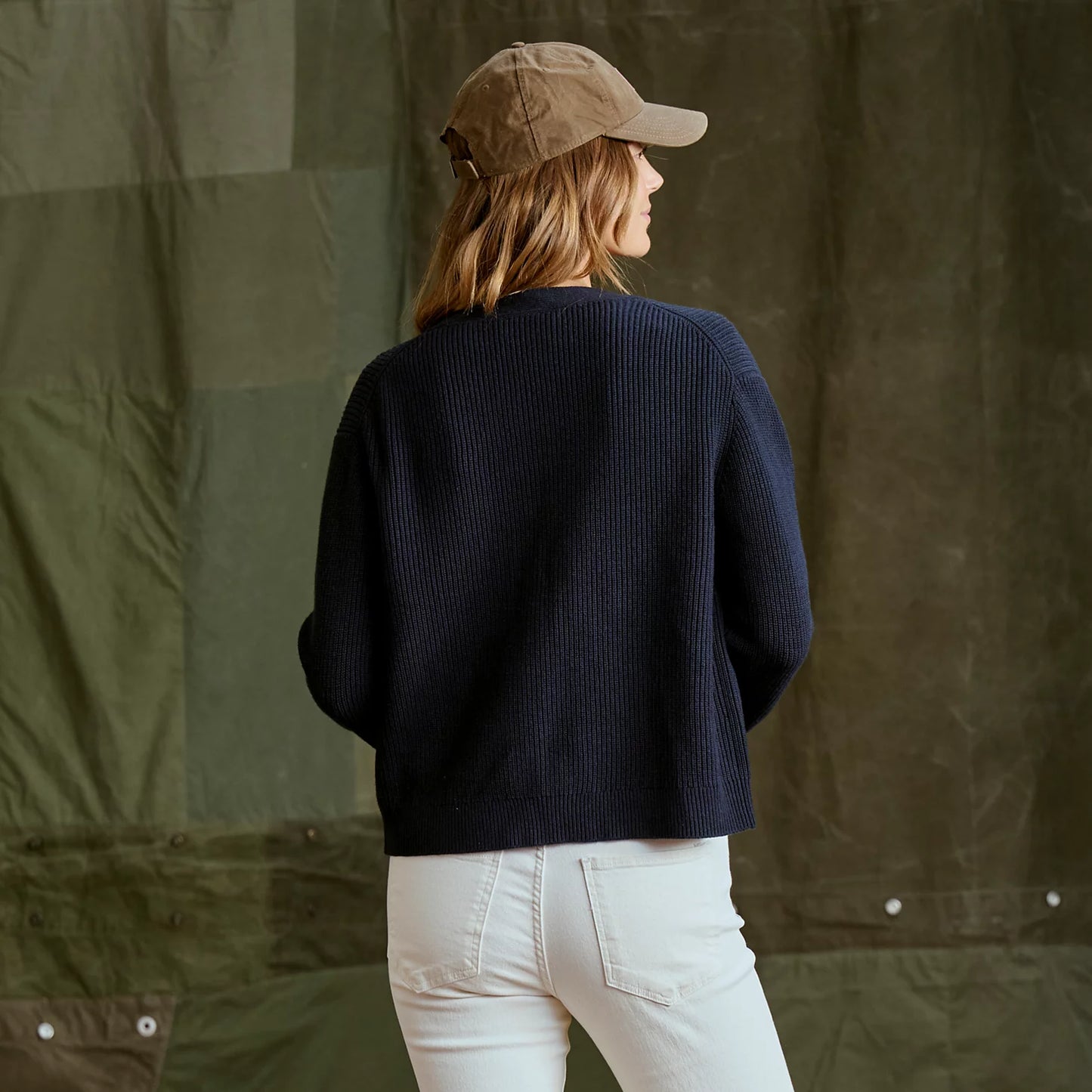 Ribbed Short Cardigan / Orvis