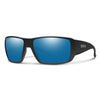 MATTE BLACK/BLUE POLARIZED GLASS LENS
