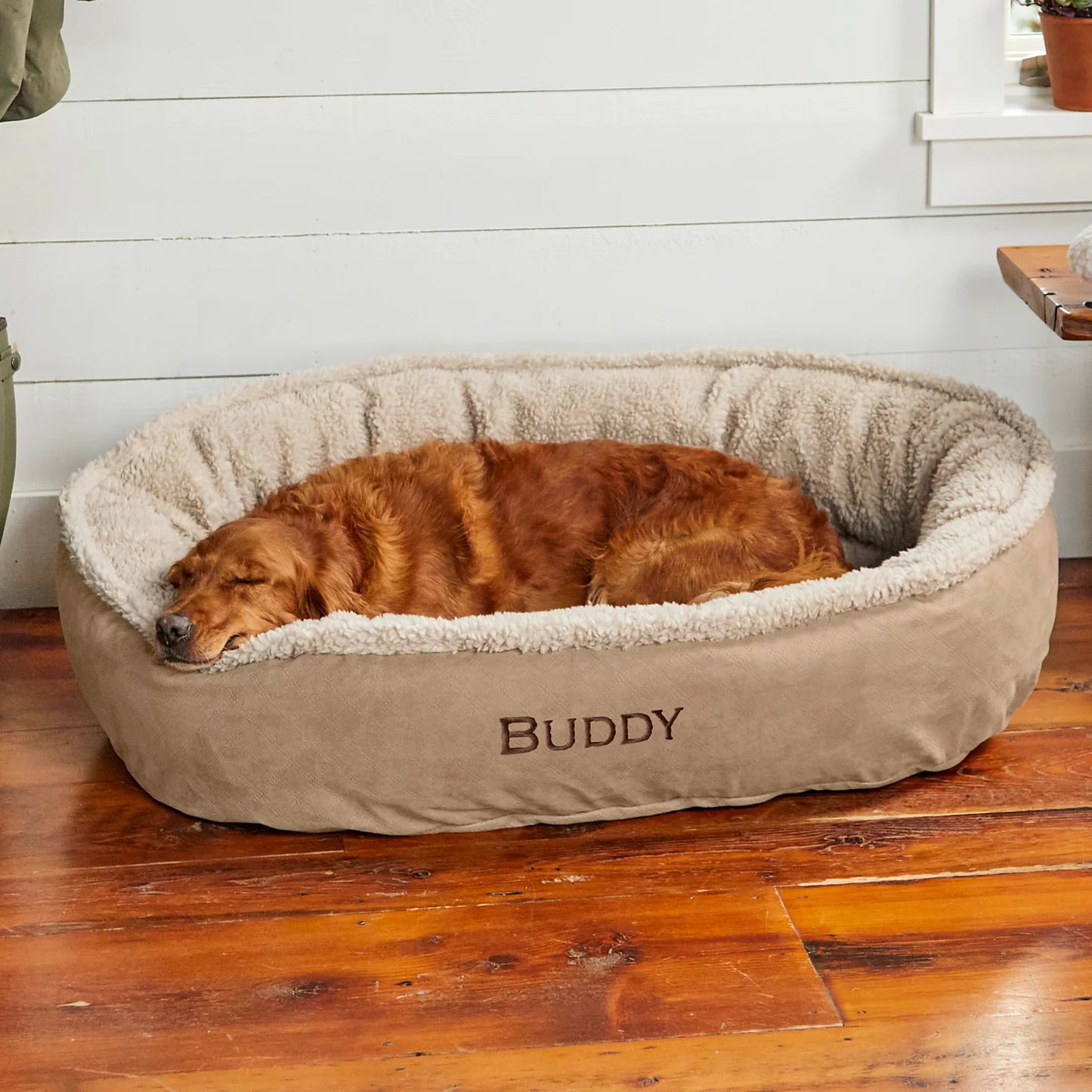 Orvis ComfortFill-Eco™ Wraparound Dog Bed with Fleece / Orvis