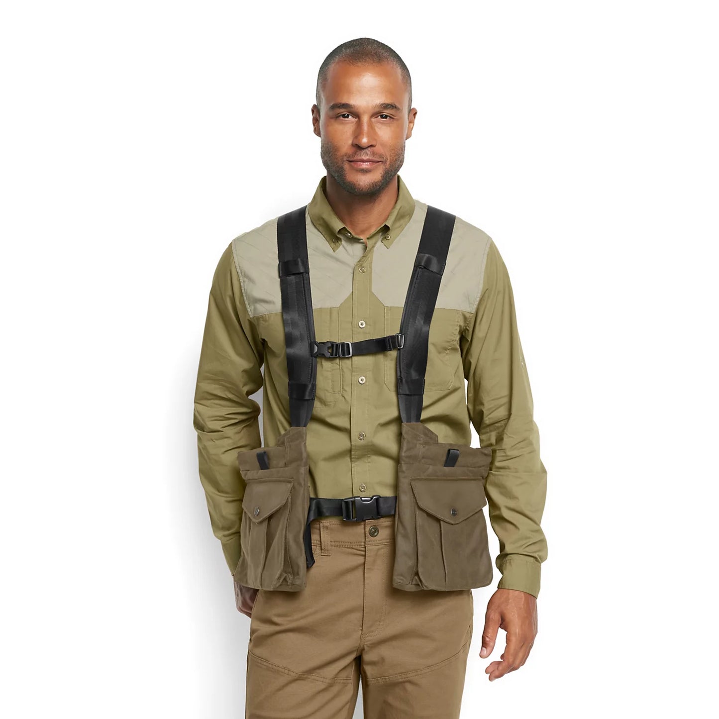 Waxed Cotton Strap Vest / Orvis