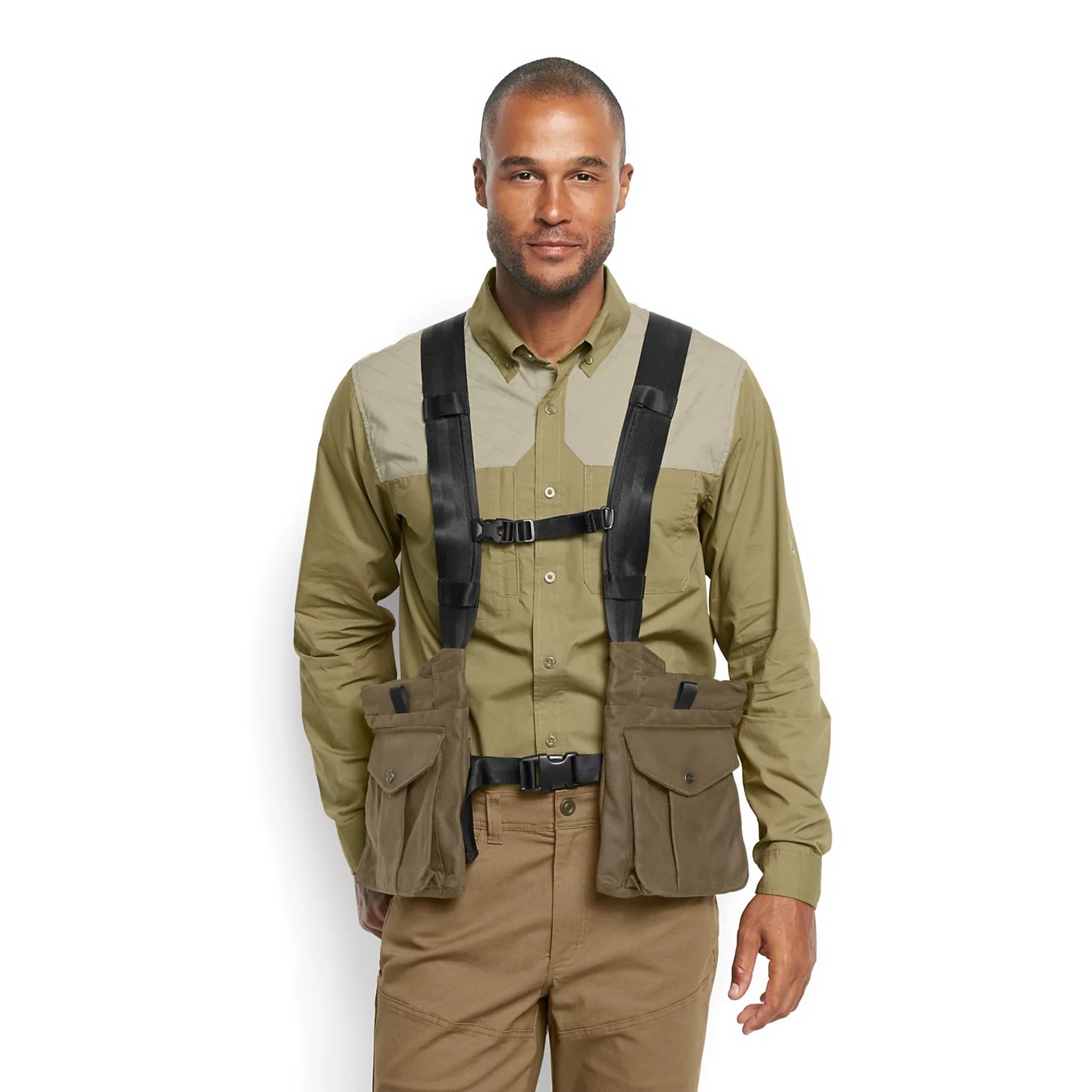 Waxed Cotton Strap Vest / Orvis