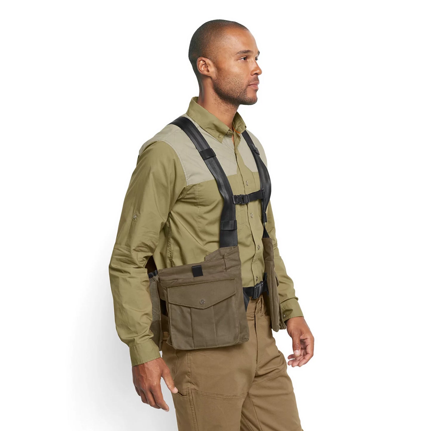Waxed Cotton Strap Vest / Orvis