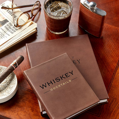 Leather-Bound Whiskey Cocktails Book / Orvis