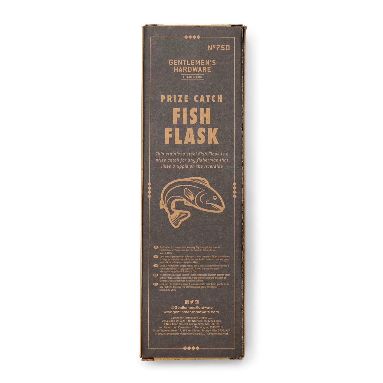 Gentlemen's Hardware Fish Flask / Orvis